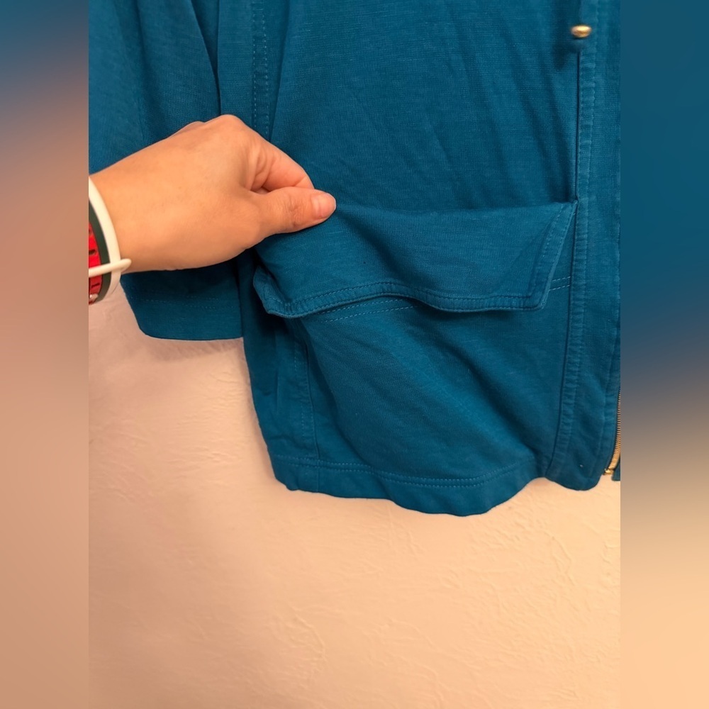 St. John Spa Zip Sweater cardigan & matching pants Stretch Jersey Knit - Picture 6 of 16